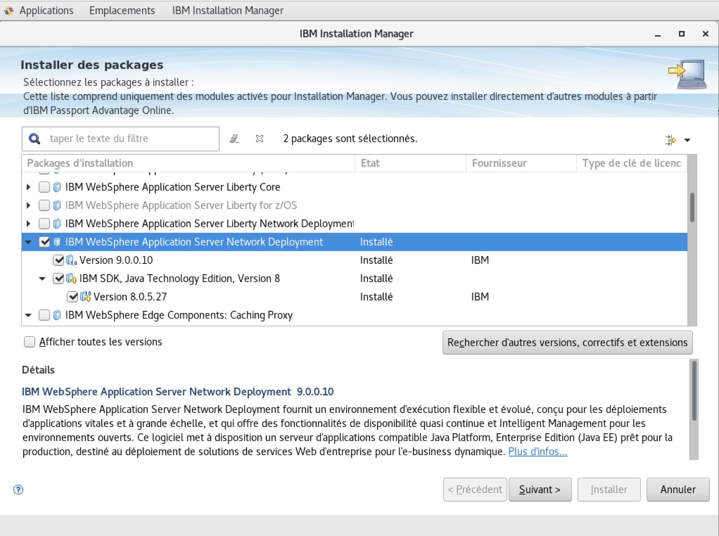 Installer Websphere Apllication Server Network Deployment